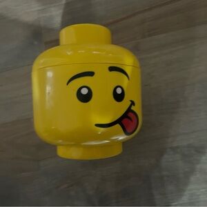 LEGO Bright Yellow Storage Head with Playful Face